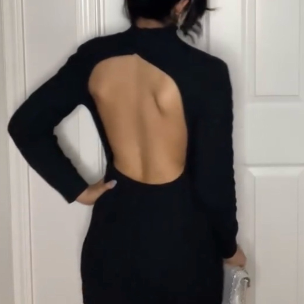Black Sweater Dress - Picture 6 of 6